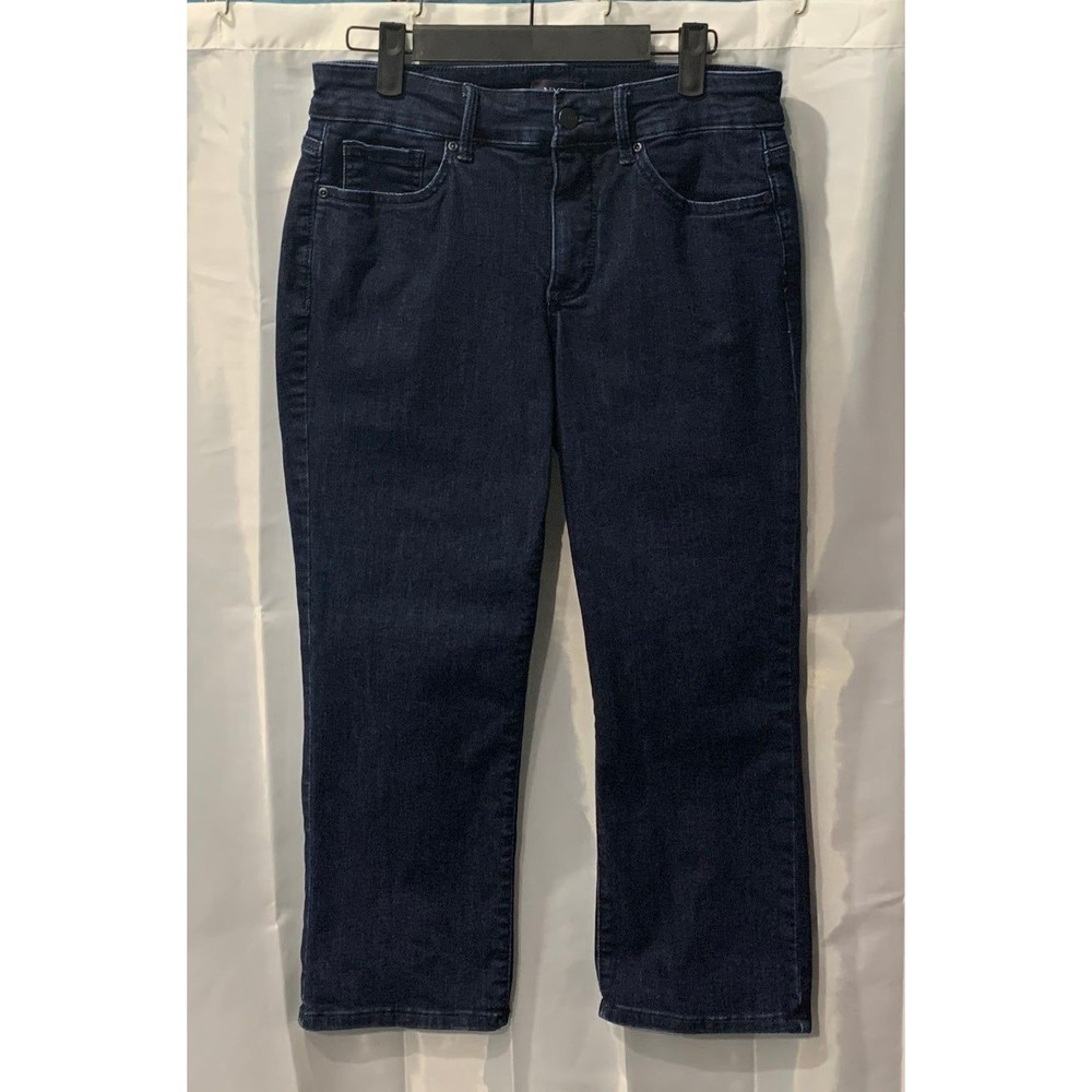 NYDJ Marilyn Straight Women's Size 6P Dark Wash Cropped Casual Jeans